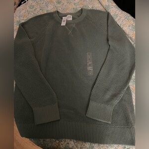 Large textured crew neck sweater - NWT